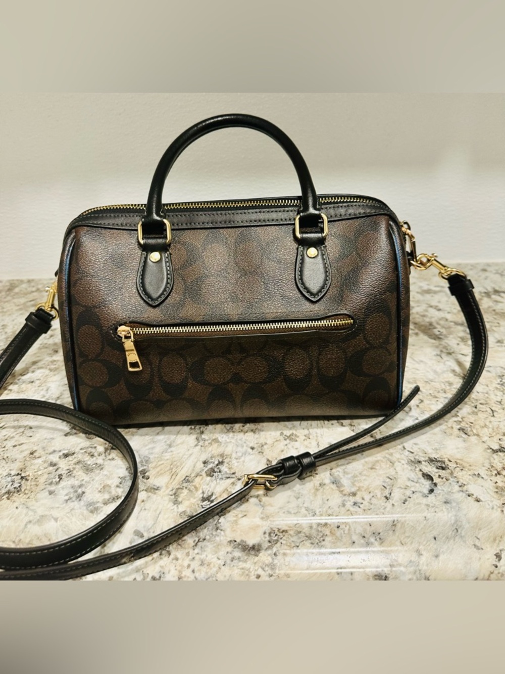 Coach Rowan  Coated Canvas Signature Satchel Bag - Picture 3 of 11